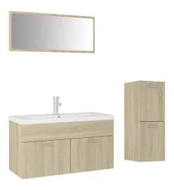 Ensemble de meubles de salle de bain Chêne sonoma Aggloméré