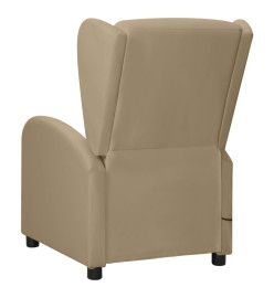 Fauteuil de massage à oreilles cappuccino similicuir