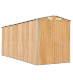 Abri de jardin Marron clair 192x523x223 cm Acier galvanisé