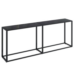 Table console Noir 200x35x75,5 cm Verre trempé