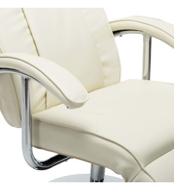 Fauteuil TV Crème Similicuir