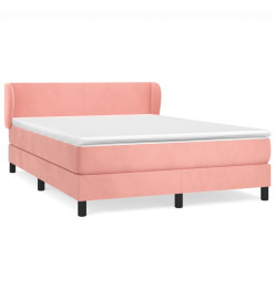 Lit à sommier tapissier avec matelas Rose 140x200 cm Velours