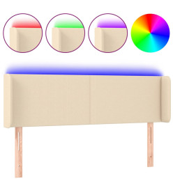 Tête de lit à LED Crème 147x16x78/88 cm Tissu