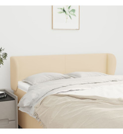 Tête de lit avec oreilles Crème 147x23x78/88 cm Tissu