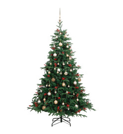 Sapin de Noël artificiel articulé 300 LED et boules 240 cm