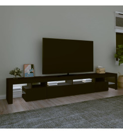 Meuble TV avec lumières LED Noir 260x36,5x40 cm