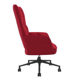 Chaise de relaxation Rouge bordeaux Velours