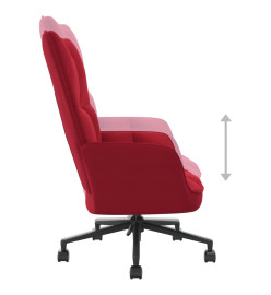 Chaise de relaxation Rouge bordeaux Velours