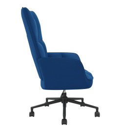 Chaise de relaxation Bleu Velours