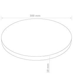 Dessus de table Rond MDF 300 x 18 mm