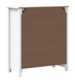 Armoire de salle de bain BERG blanc 69,5x34x80 cm pin massif