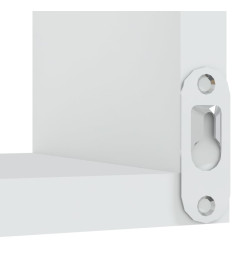 Étagère murale d'angle 2 pcs Blanc 40x40x50 cm Aggloméré