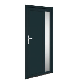 Porte d'entrée anthracite 98x200 cm PVC