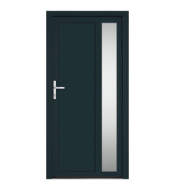 Porte d'entrée anthracite 98x200 cm PVC