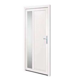 Porte d'entrée Blanc 98x208 cm PVC