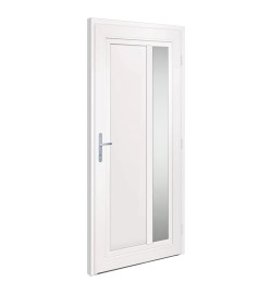 Porte d'entrée Blanc 98x208 cm PVC