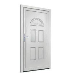 Porte d'entrée blanc 88x208 cm PVC