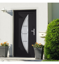 Porte d'entrée anthracite 98x200 cm PVC