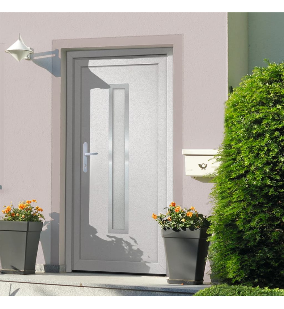 Porte d'entrée Blanc 98x208 cm PVC