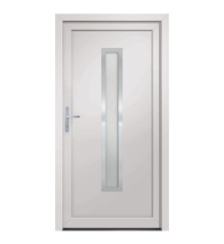 Porte d'entrée Blanc 98x208 cm PVC