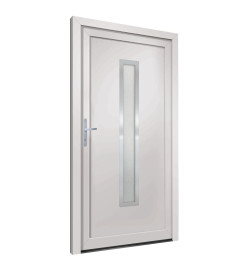 Porte d'entrée Blanc 98x208 cm PVC