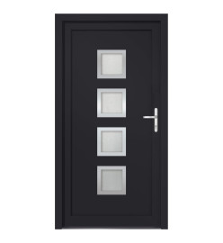 Porte d'entrée anthracite 88x200 cm PVC