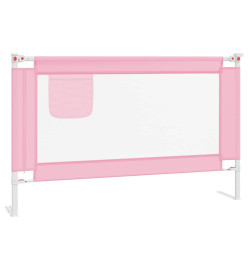 Barrière de sécurité de lit d'enfant Rose 120x25 cm Tissu