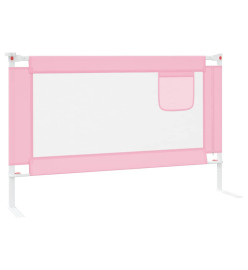 Barrière de sécurité de lit d'enfant Rose 120x25 cm Tissu