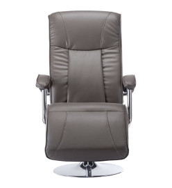 Fauteuil TV Gris Similicuir