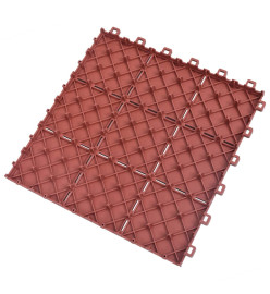 Carreaux de terrasse 10 pcs Rouge 30,5x30,5 cm Plastique