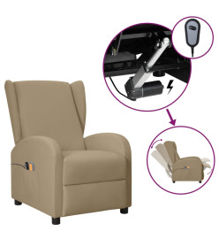 Fauteuil de massage électrique à oreilles Cappuccino Similicuir