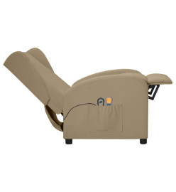 Fauteuil de massage électrique à oreilles Cappuccino Similicuir