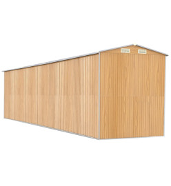 Abri de jardin Marron clair 192x855x223 cm Acier galvanisé