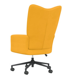 Chaise de relaxation Jaune moutarde Velours