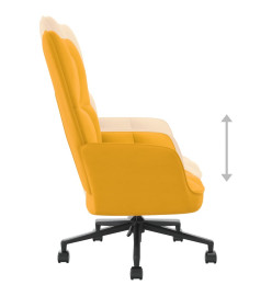 Chaise de relaxation Jaune moutarde Velours