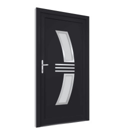 Porte d'entrée anthracite 98x208 cm PVC