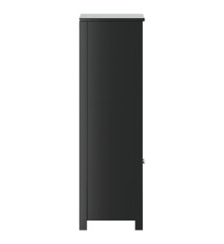 Armoire de salle de bain BERG noir 40x34x110 cm pin massif