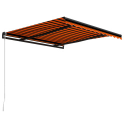 Auvent manuel rétractable 300x250 cm Orange et marron