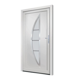 Porte d'entrée Blanc 98x208 cm PVC