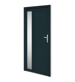 Porte d'entrée anthracite 98x208 cm PVC