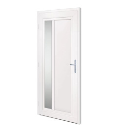 Porte d'entrée Blanc 98x208 cm PVC