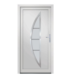 Porte d'entrée Blanc 108x208 cm PVC