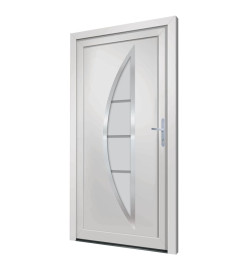 Porte d'entrée Blanc 108x208 cm PVC