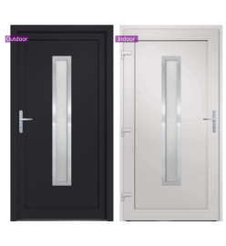 Porte d'entrée anthracite 108x208 cm PVC