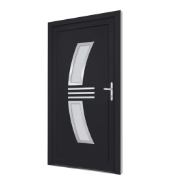 Porte d'entrée anthracite 98x200 cm PVC