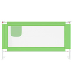 Barrière de sécurité de lit d'enfant Vert 160x25 cm Tissu