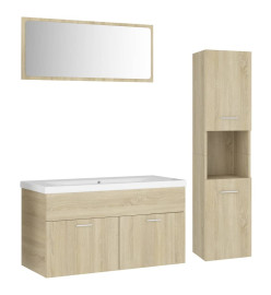 Ensemble de meubles de salle de bain Chêne sonoma Aggloméré