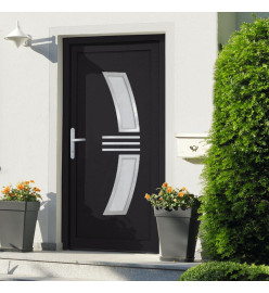 Porte d'entrée anthracite 108x208 cm PVC