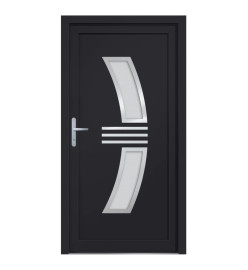 Porte d'entrée anthracite 108x208 cm PVC