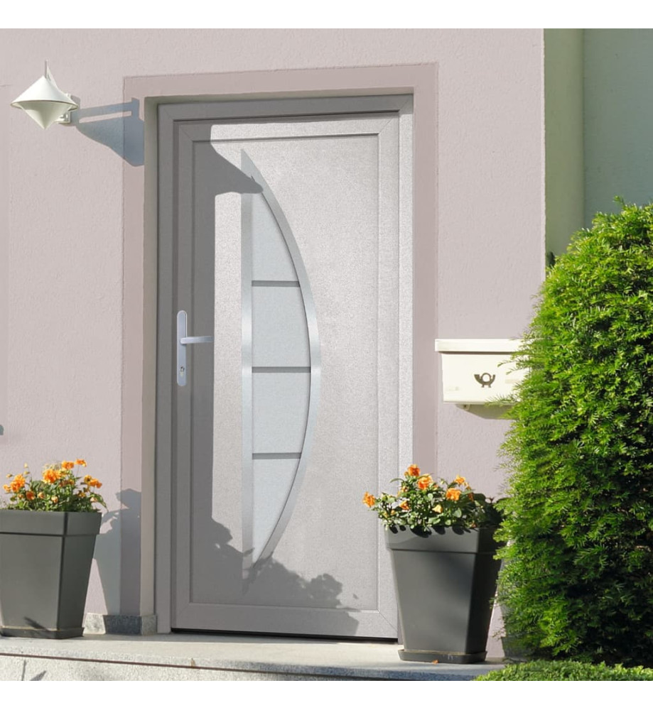 Porte d'entrée Blanc 108x208 cm PVC